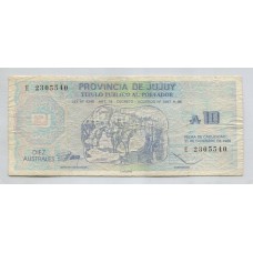 ARGENTINA EC. 015 BONO BILLETE DE EMERGENCIA JUJUY